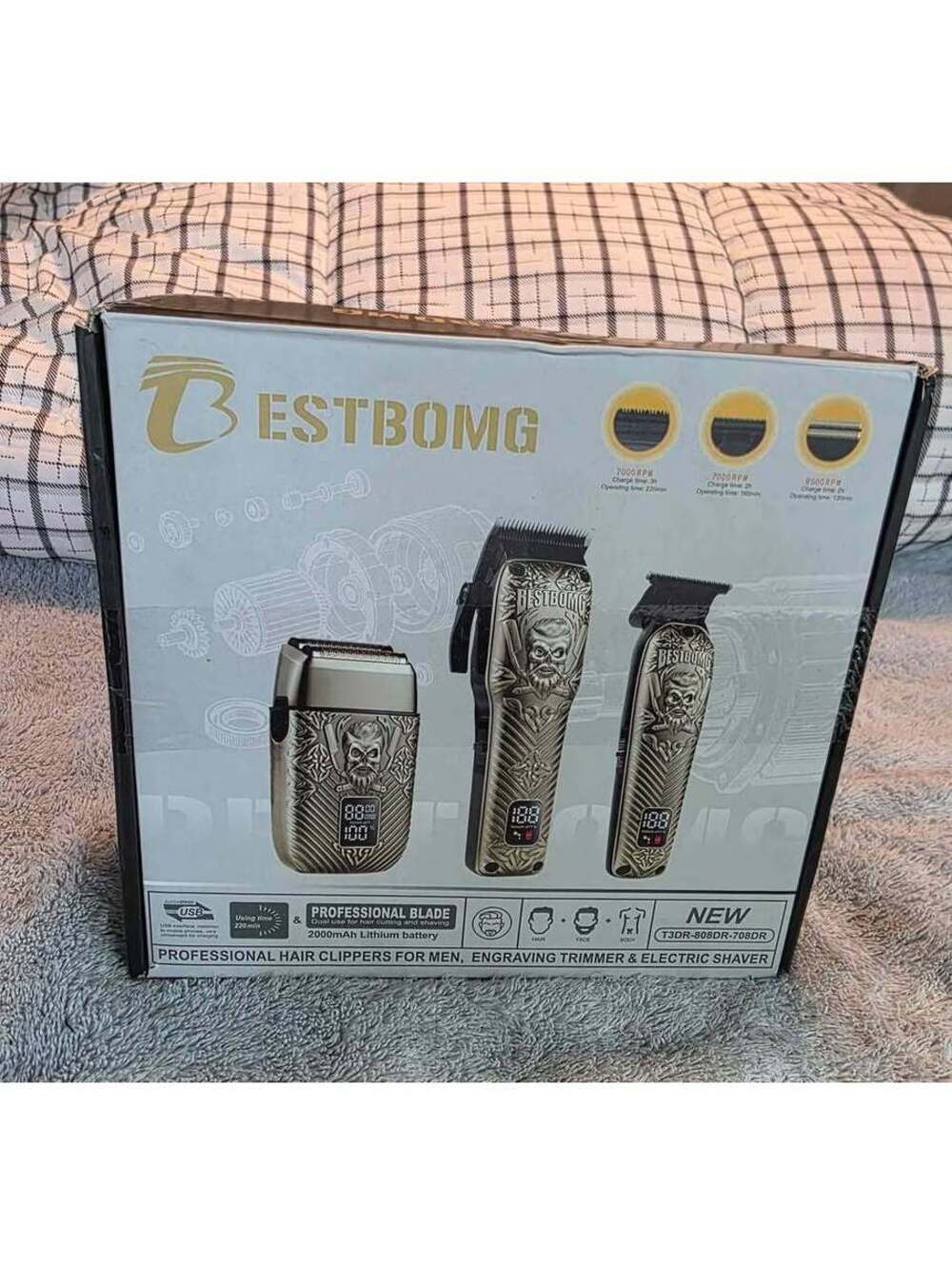 BESTBOMG Professional Men's Grooming Kit T3DR-808DR-708DR
